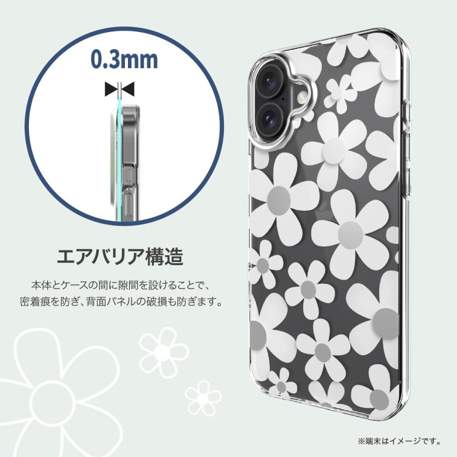 SwitchEasy（スイッチイージー） iPhone 16 ケース 花柄 クリア