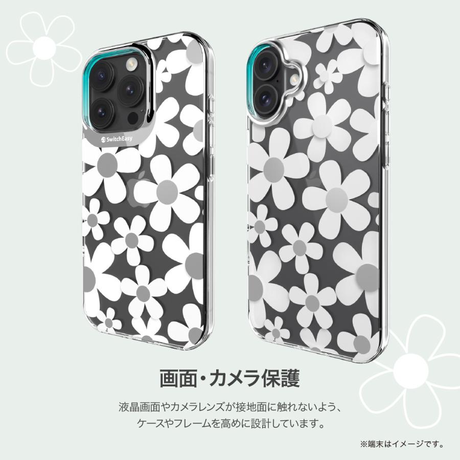 SwitchEasy（スイッチイージー） iPhone 16 ケース 花柄 クリア