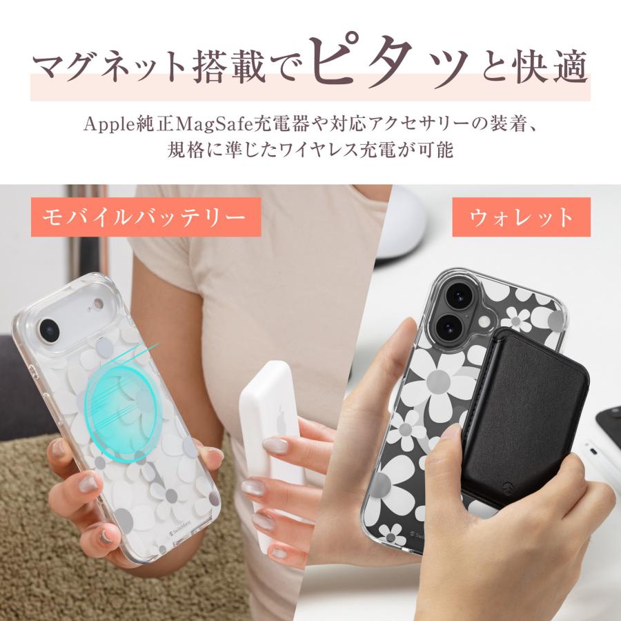 iPhone17Pro CASSETIFY 花柄 MagSafe対応ケース SwitchEasy iPhone 17 Pro ケース クリア MagSafe 対応 花柄