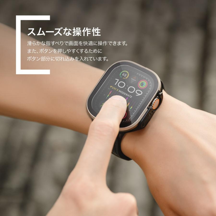 Apple Watch Ultra2 Ultra ケース フィルム 一体型 耐衝撃 保護 カバー AppleWatch 49mm アップルウォッチ ウルトラ2 ウルトラ SwitchEasy Modern Hybrid Case｜comwap｜04