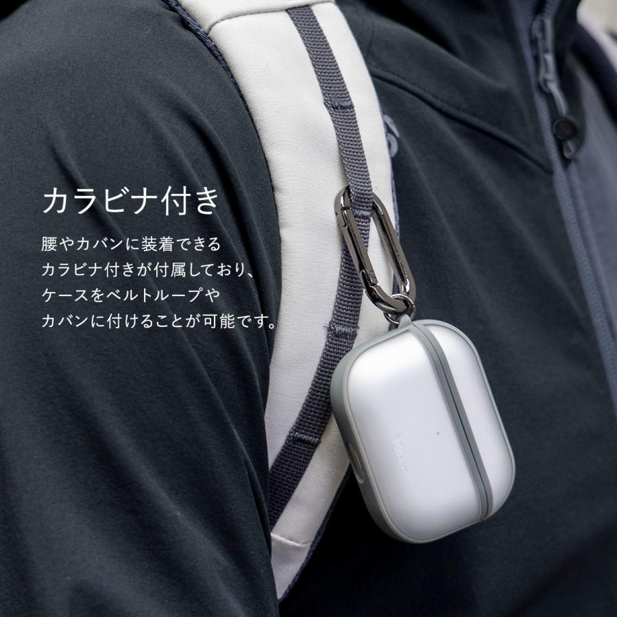AirPods Pro ケース 耐衝撃 薄型 シンプル ポリカーボネート TPU カバー 落下防止 カラビナ 付 ケースカバー Apple AirPodsPro エアーポッズプロ Torrii TORERO | ブランド登録なし | 04