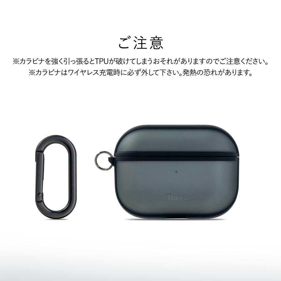 AirPods Pro ケース 耐衝撃 薄型 シンプル ポリカーボネート TPU カバー 落下防止 カラビナ 付 ケースカバー Apple AirPodsPro エアーポッズプロ Torrii TORERO | ブランド登録なし | 05