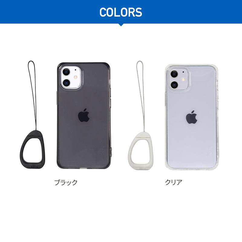 iPhone12mini ケース クリア 耐衝撃 フィンガー リング