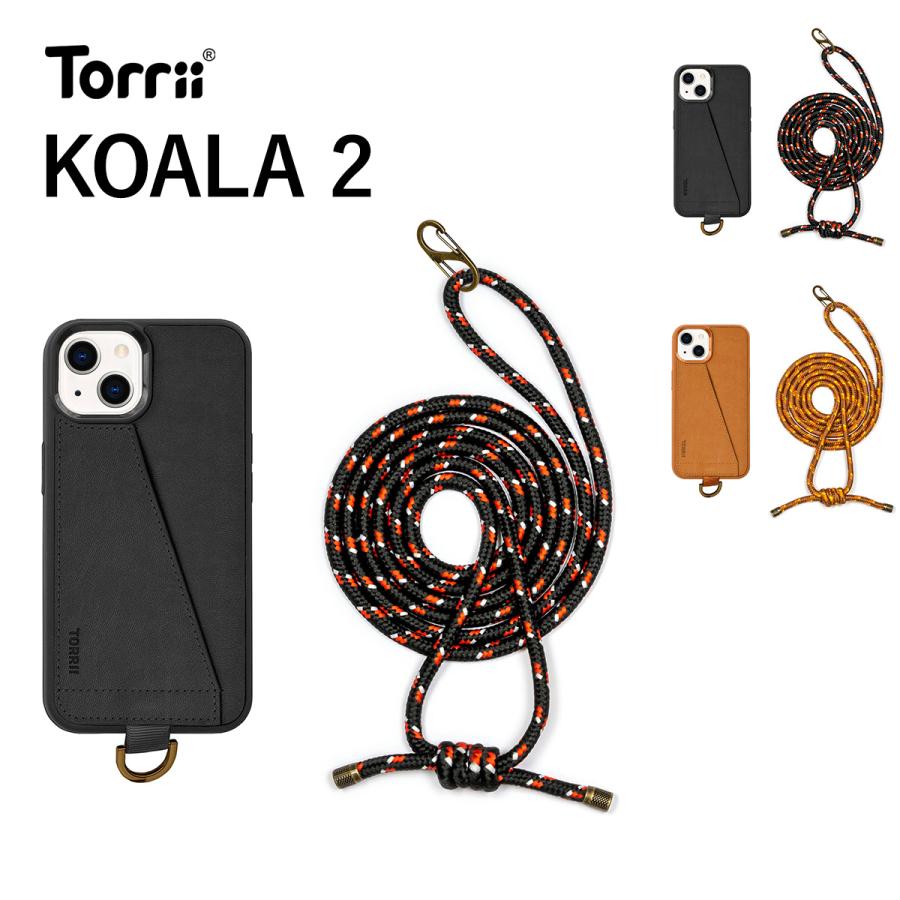iPhone14 ケース カバー 背面 カード 収納 首かけ 斜めがけ ショルダー シンプル スマホケース レザー スマホカバー [ iPhone 14 アイフォン14 ] Torrii KOALA | ブランド登録なし