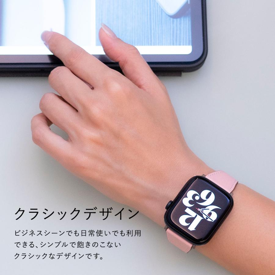 Apple Watch 8 SE2 7 45mm 44mm 42mm バンド 本革 シンプル ビジネス カジュアル レザー ベルト [ AppleWatch8 アップルウォッチ 42 44 45 各種 ] Torrii Venus | ブランド登録なし | 02