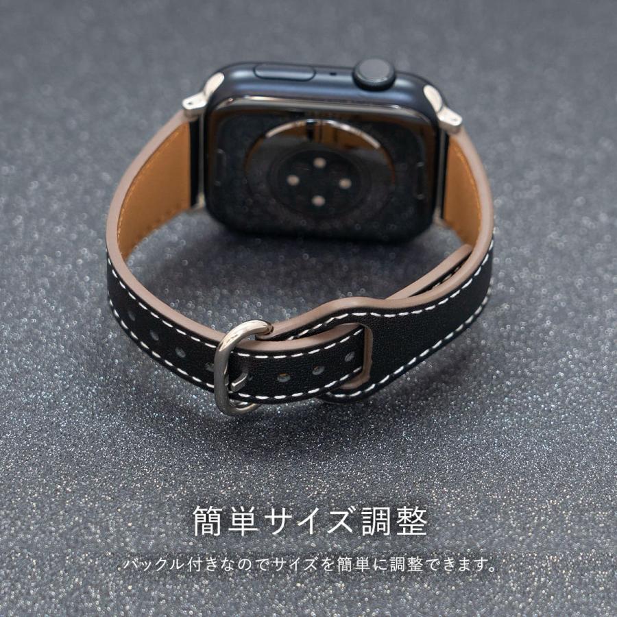 Apple Watch 8 SE2 7 45mm 44mm 42mm バンド 本革 シンプル ビジネス カジュアル レザー ベルト [ AppleWatch8 アップルウォッチ 42 44 45 各種 ] Torrii Venus | ブランド登録なし | 04