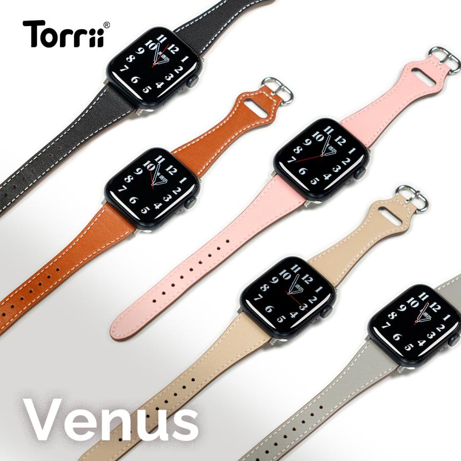 Apple Watch 8 SE2 7 41mm 40mm 38mm バンド 本革 シンプル ビジネス カジュアル レザー ベルト [ AppleWatch8 アップルウォッチ 38 40 41 各種 ] Torrii Venus | ブランド登録なし