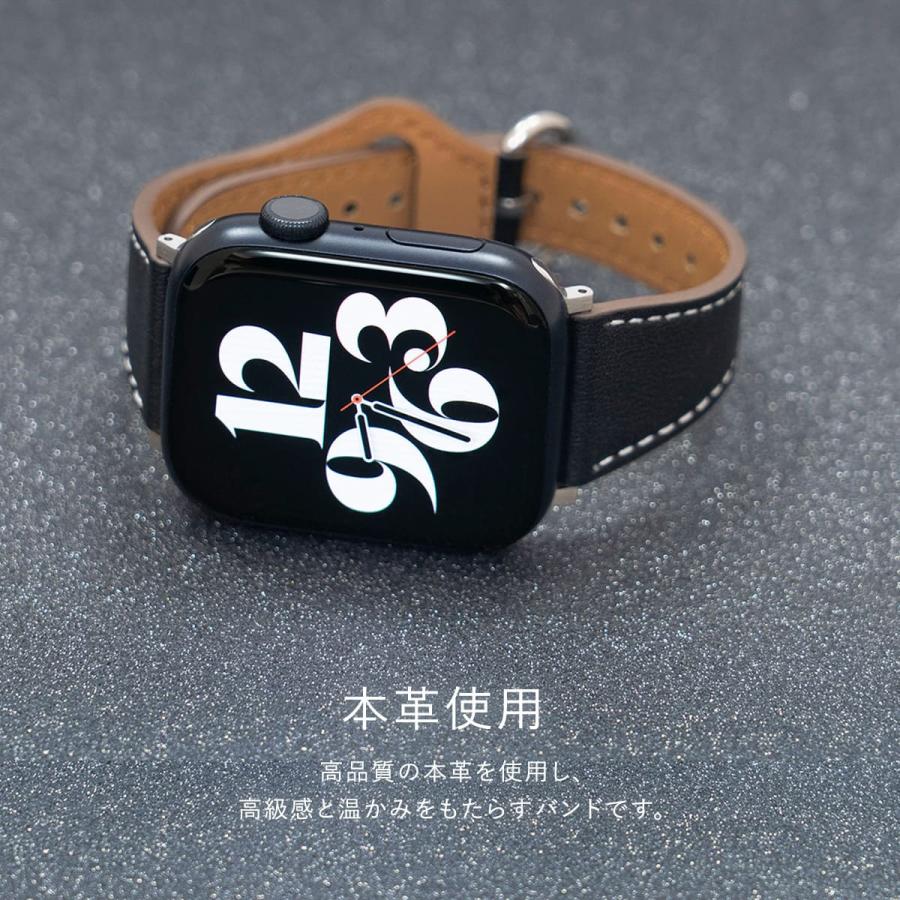 Apple Watch 8 SE2 7 41mm 40mm 38mm バンド 本革 シンプル ビジネス カジュアル レザー ベルト [ AppleWatch8 アップルウォッチ 38 40 41 各種 ] Torrii Venus | ブランド登録なし | 01