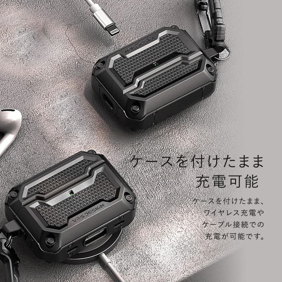 AirPods Pro2 ケース カバー カラビナ 付 耐衝撃 AirPodsPro2ケース 
