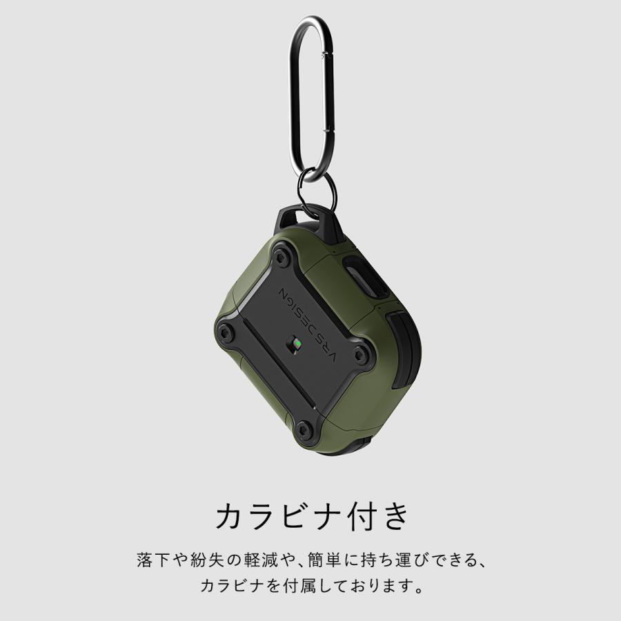 AirPods 3 3世代 ケース 耐衝撃 保護 カバー 落下防止 カラビナ 付 薄型 耐衝撃ケース AirPods 3ケース AirPods3 エアポッズ 第3世代 対応 VRS ACTIVE | VRS DESIGN | 02