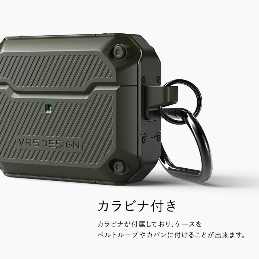 AirPods Pro ケース 耐衝撃 カラビナ ストラップホール 付 ソフト カバー 衝撃 吸収 ケースカバー AirPodsPro MWP22J/A エアーポッズプロ 対応 VRS Active Fit | VRS DESIGN | 03