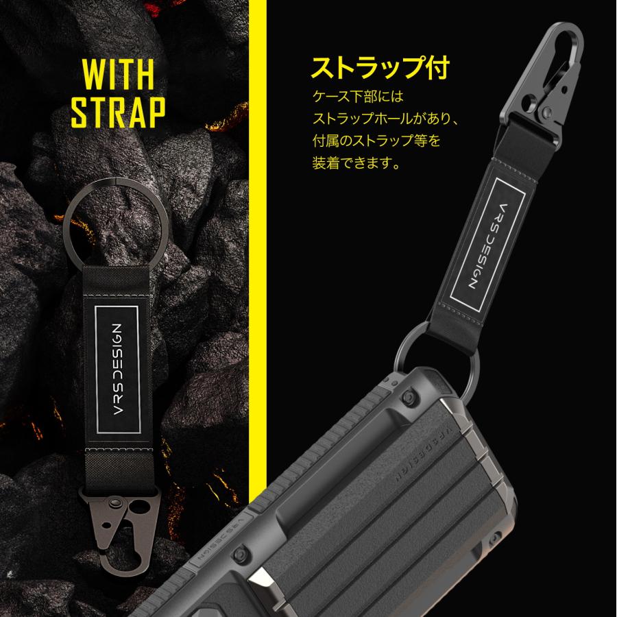 VRS DESIGN Galaxy S25 Ultra ケース 耐衝撃 カード収納 ストラップ