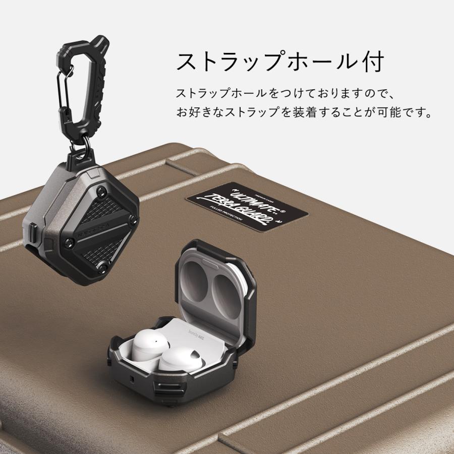 Galaxy Buds2 Pro / Buds 2 / Buds Pro / Buds Live ケース カラビナ付 耐衝撃 傷防止 カバー ギャラクシー バッズ2 他対応 VRS Terra Guard Ultimate｜comwap｜04