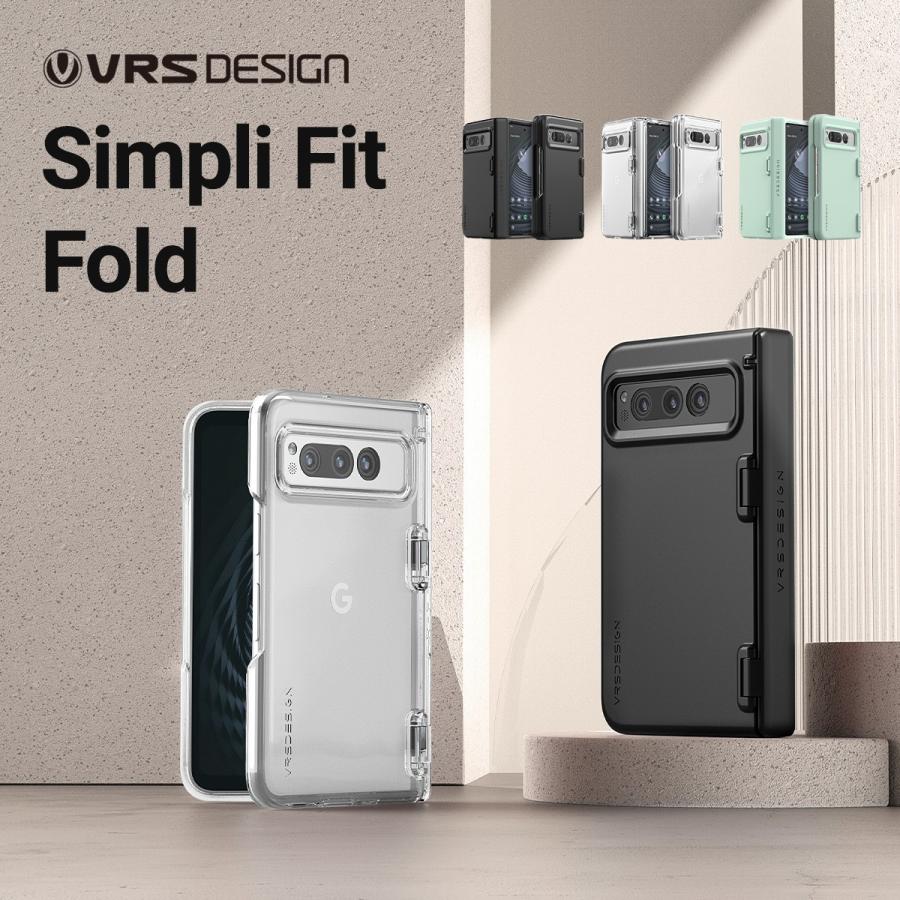 Pixel Fold スリム ケース ヒンジカバー 付き 傷防止 シンプル カバー 手触り さらさら Google PixelFold グーグル ピクセルフォールド VRS Simpli Fit (Fold) | VRS DESIGN
