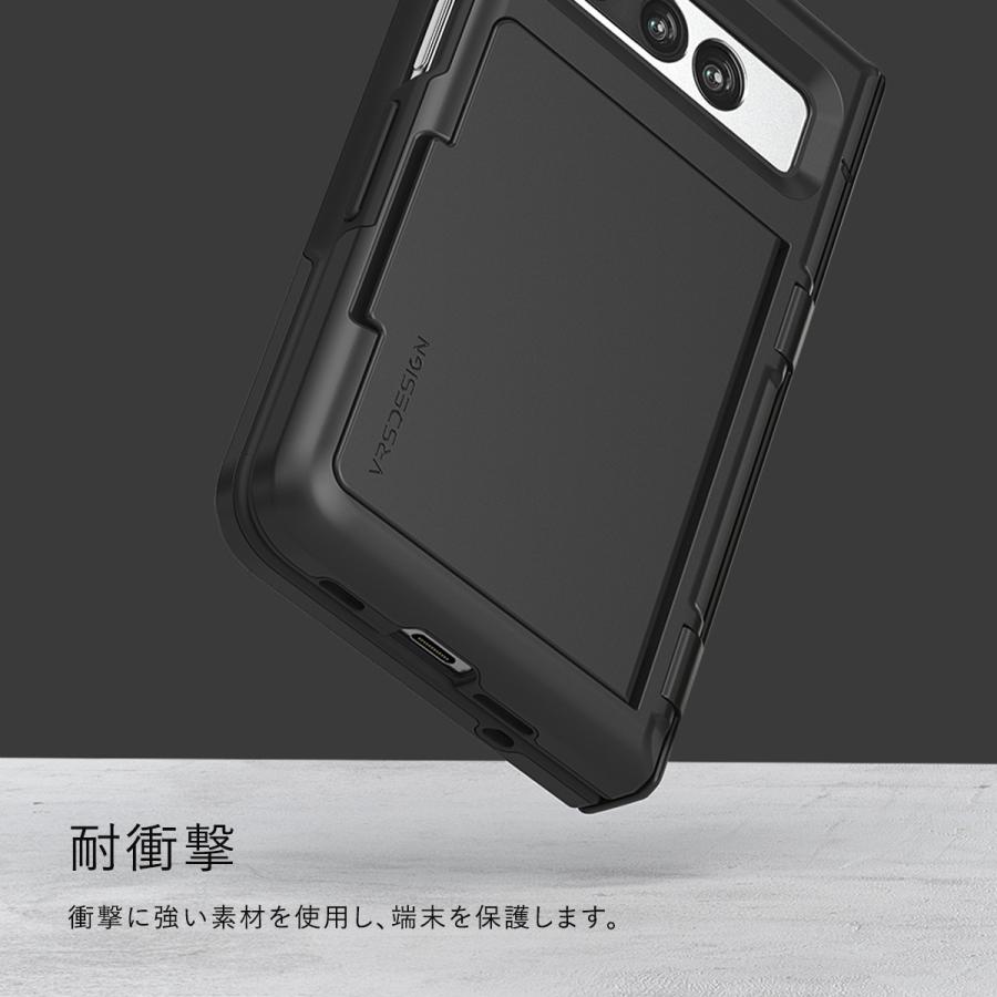Pixel Fold カード収納 ケース ヒンジカバー 付き 傷防止 スリム カバー ( カード 2枚) Google PixelFold グーグル ピクセルフォールド VRS Simpli Fit (Fold) | VRS DESIGN | 03