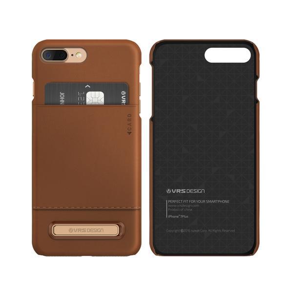 iPhone7 Plus ケース 本革 背面 カードケース キックスタンド 搭載 レザーケース カード収納 カバー アイフォン7プラス 対応 VRS Simpli Leather | VRS DESIGN | 04