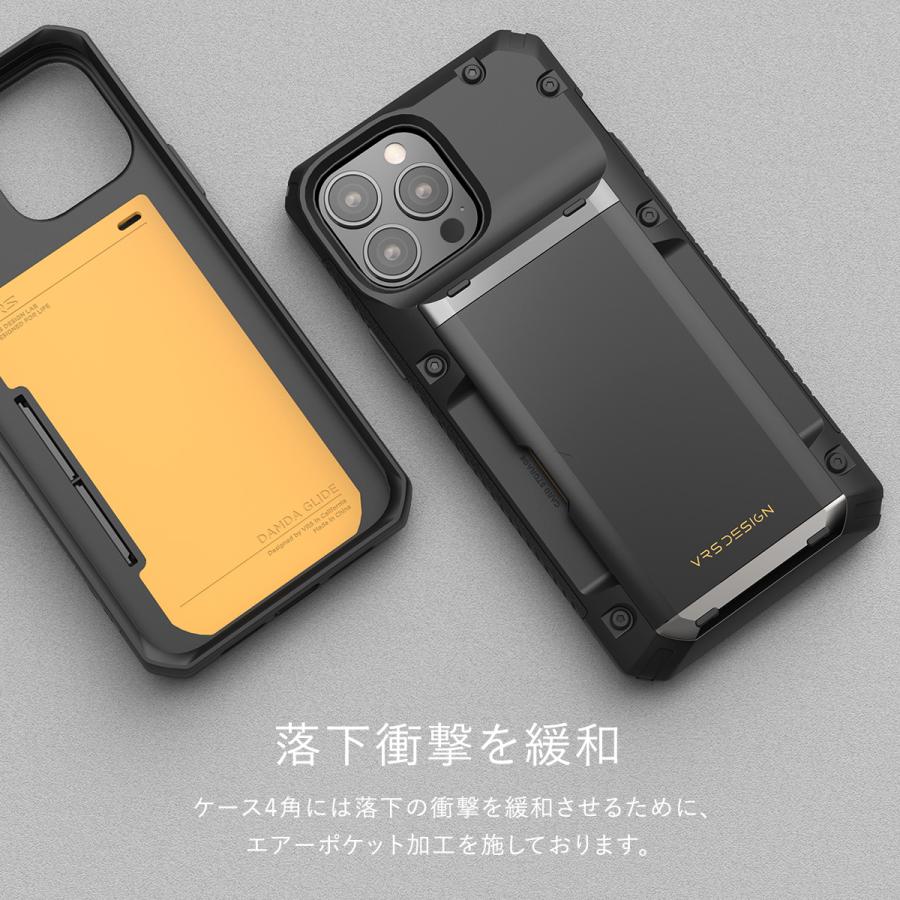 iPhone13Pro ケース 耐衝撃 ストラップホール 付 スマホケース 背面 カード 収納 付 スマホカバーiPhone 13 Pro アイフォン13プロ 対応 VRS Damda Glide Pro | VRS DESIGN | 03