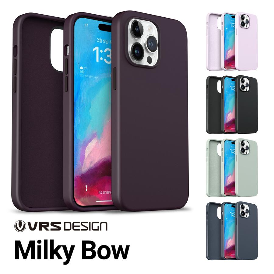 iPhone13 Pro Max ケース なめらか シリコン スリム ボタン 押しやすい スマホカバー Apple iPhone13ProMax プロマックス 対応 VRS MilkyBow ] MilkyBow | VRS DESIGN