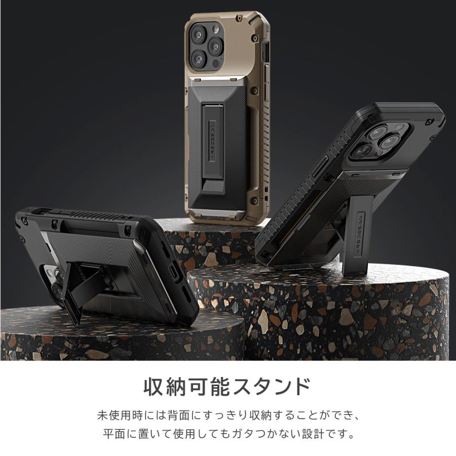 iPhone 15 ケース 耐衝撃 カード収納 スタンド ストラップホール 付 スマホケース 耐衝撃ケース Apple iPhone15 アイフォン15 対応 VRS Damda Glide Hybrid｜comwap｜03