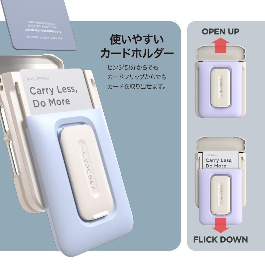 VRS DESIGN Galaxy Z Flip6 ケース 耐衝撃 カード収納 ヒンジ 保護