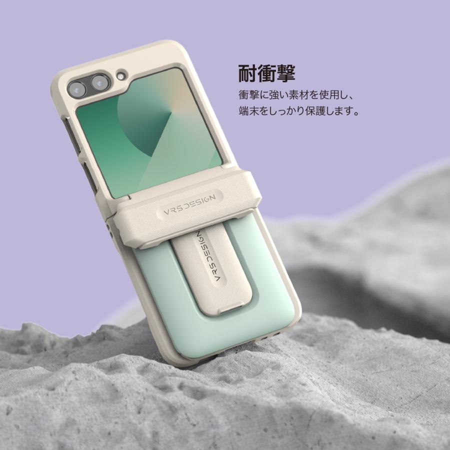 VRS DESIGN Galaxy Z Flip6 ケース 耐衝撃 カード収納 ヒンジ 保護