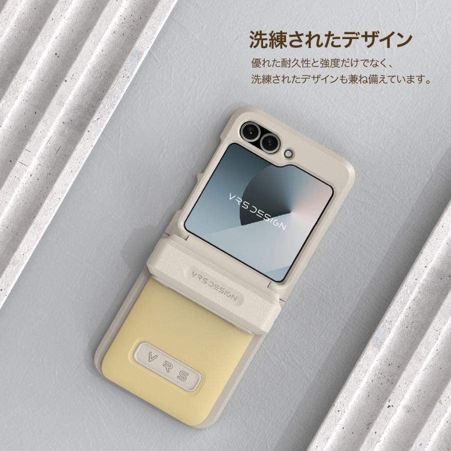 VRS DESIGN Galaxy Z Flip6 ケース 耐衝撃 カード収納 ヒンジ 保護 付