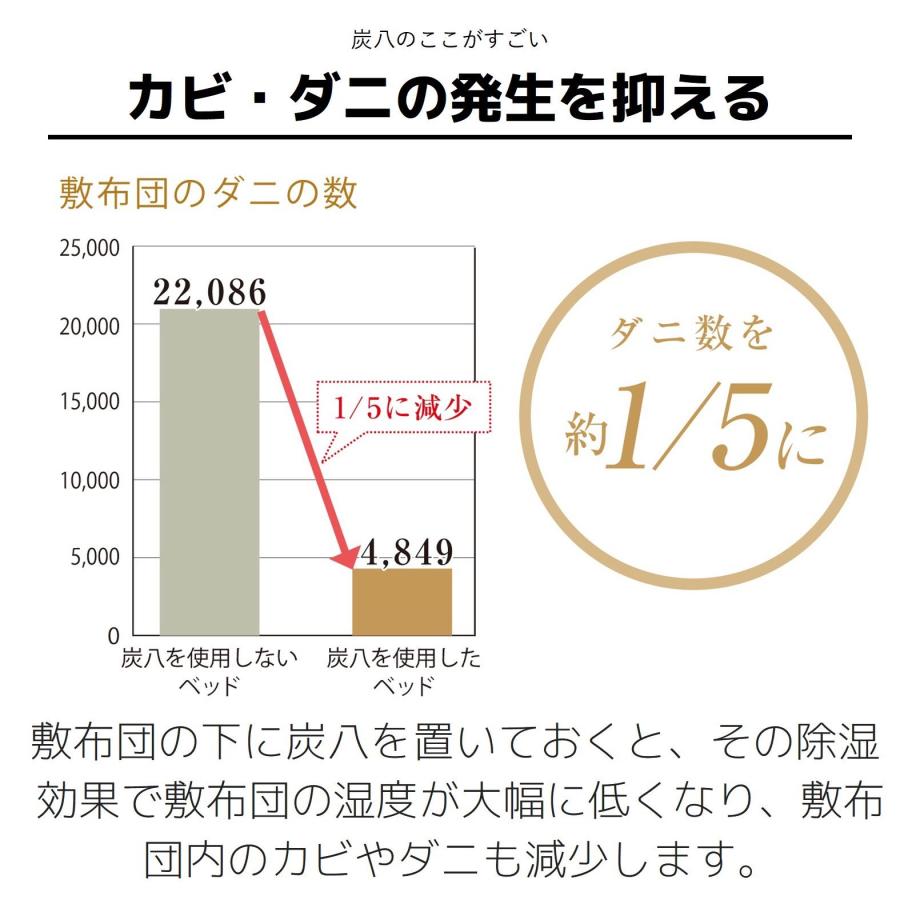 炭八３Lサイズ5個 ＋ スマート小袋2個 セット 湿気 消臭 除湿 調湿 出雲 炭八正規代理店出荷 炭はち すみはち｜con-nect｜10