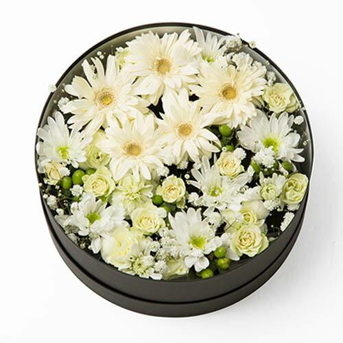 モンソーBOX エテルニテ 【ホワイト】 お花 フラワーギフト プレゼント おしゃれ 冬ギフト | 