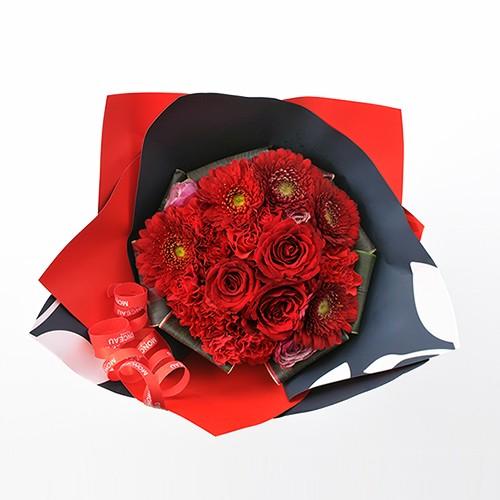 モンソーブーケ シャルム （レッド） お花 フラワーギフト プレゼント おしゃれ 冬ギフト |  | 01