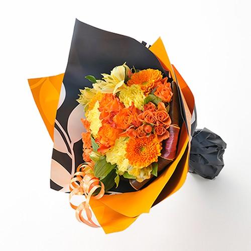 モンソーブーケ シャルム （オレンジ） お花 フラワーギフト プレゼント おしゃれ 御歳暮 お歳暮 夏ギフト | 