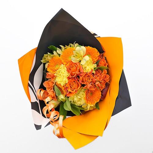 モンソーブーケ シャルム （オレンジ） お花 フラワーギフト プレゼント おしゃれ 御歳暮 お歳暮 夏ギフト |  | 01