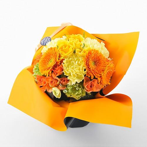 モンソーアレンジ シュシュ （オレンジ） お花 フラワーギフト プレゼント おしゃれ 冬ギフト |  | 02