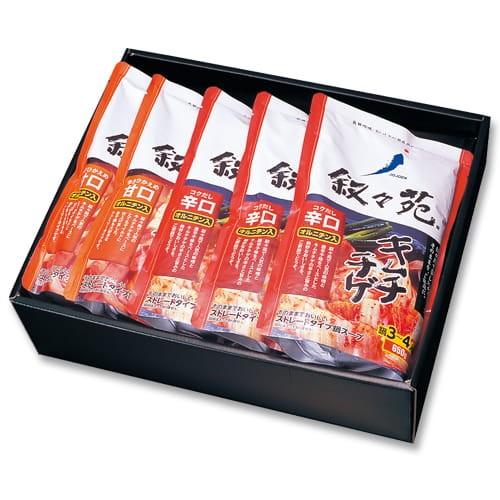 叙々苑 じょじょえん キムチチゲ 詰め合わせ 5袋セット キムチチゲスープのセット H-35 代引ご利用不可商品 送料無料 メッセージカード付き | 