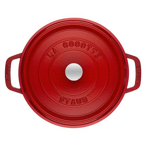 STAUB ストウブ ピコ ココット ラウンド 24cm チェリー お返し ホーロー 両手鍋 カラー 調理器具 のし可 おしゃれ かわいい なべ 鍋 贈り物 | Staub | 01