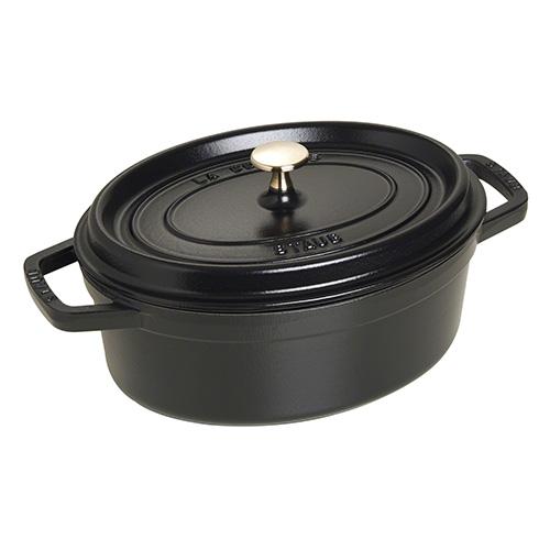 STAUB ストウブ ピコ ココット オーバル 27cm ブラック ホーロー 両手鍋 カラー 調理器具 ギフト おしゃれ かわいい なべ 贈り物 結婚 プレゼント ギフト