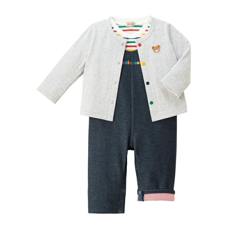 MIKI HOUSE（ミキハウス） ミキハウス プッチーオーバーオールセット 出産祝い お祝い ギフト プレゼント ベビー服 子供服 子ども服 70cm 80cm 2ヶ月 1歳半 | MIKI HOUSE
