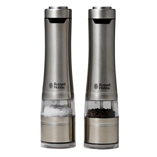 Russell Hobbs 塩・胡椒ミル 7922JP 2個セット　新品未使用 RUSSELL HOBBS（ラッセルホブス） 電動ペッパーミル(2本セット