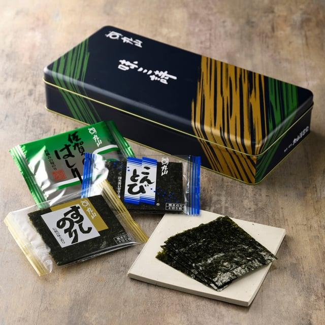 丸山海苔店 味三詩 (四切5枚18袋缶入) / のり まるやまのり 築地 高級のり丸山海苔店 築地 寿司屋 海苔 高級海苔 ギフト | 