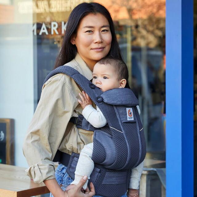 Ergobaby エルゴベビー・ベビーキャリア ／ OMNI Breeze(オムニ ブリーズ) ヘザードデニムブルー 出産祝い ギフト お返し プレゼント お祝い 内祝い 抱っこひもの画像