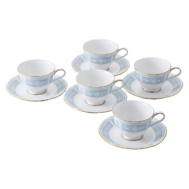 NORITAKE ノリタケ レースウッドゴールド 食器まとめ売り 未使用 ノリタケ レースウッドゴールド カップ＆ソーサー(5客) 送料無料