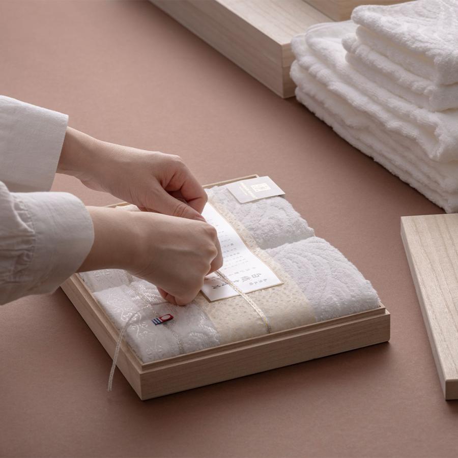 今治タオル お返し ギフト セット 白織タオル SR23020 木箱入り フェイスタオル ウォッシュタオル 内祝 のし タオル 香典返し 品物 女性 結婚 出産 お祝い お礼 | 今治タオル | 08