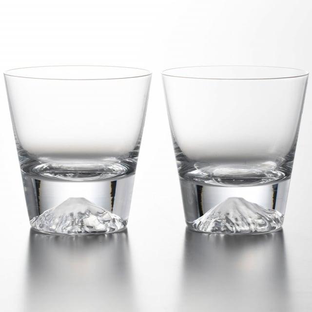 田島硝子（TAJIMA GLASS） 田島窯 江戸硝子 富士山 ロックグラス2個