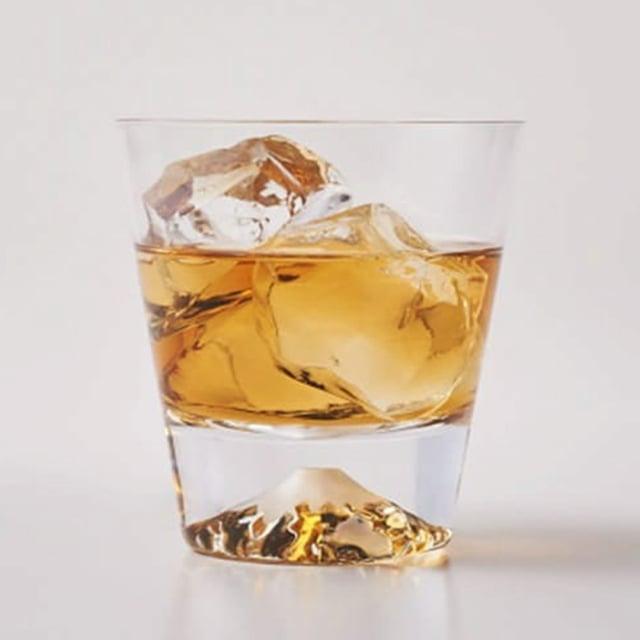 田島窯 江戸硝子 富士山 ロックグラス2個セット（木箱入） ギフトセット プレゼント お返し 内祝い お祝い 結婚祝い 誕生日 グラス おしゃれ 入学祝 | 田島硝子 | 02