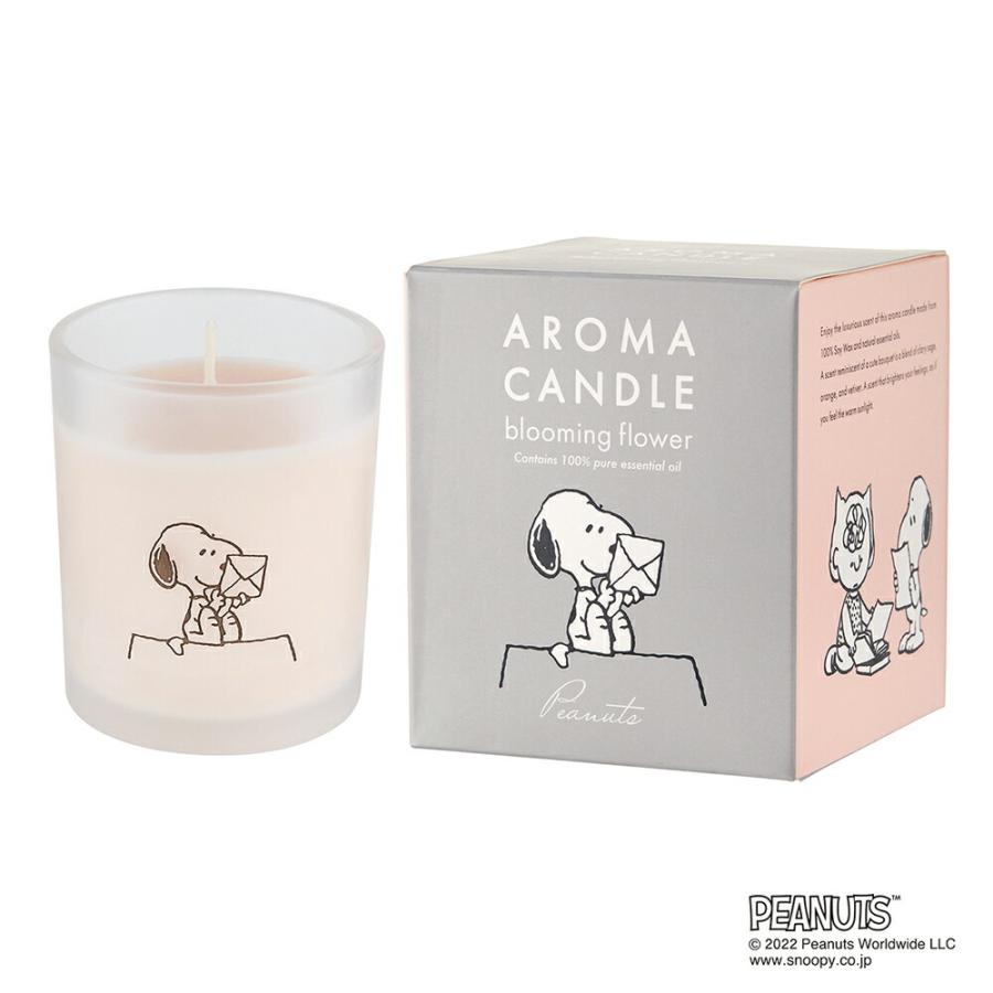 PEANUTS（ピーナッツ） アロマキャンドル ＜ブルーミングフラワー＞ ギフト お返し 贈り物 プレゼント 誕生日 天然精油配合 アロマ インテリア リラックス | アロマキャンドル