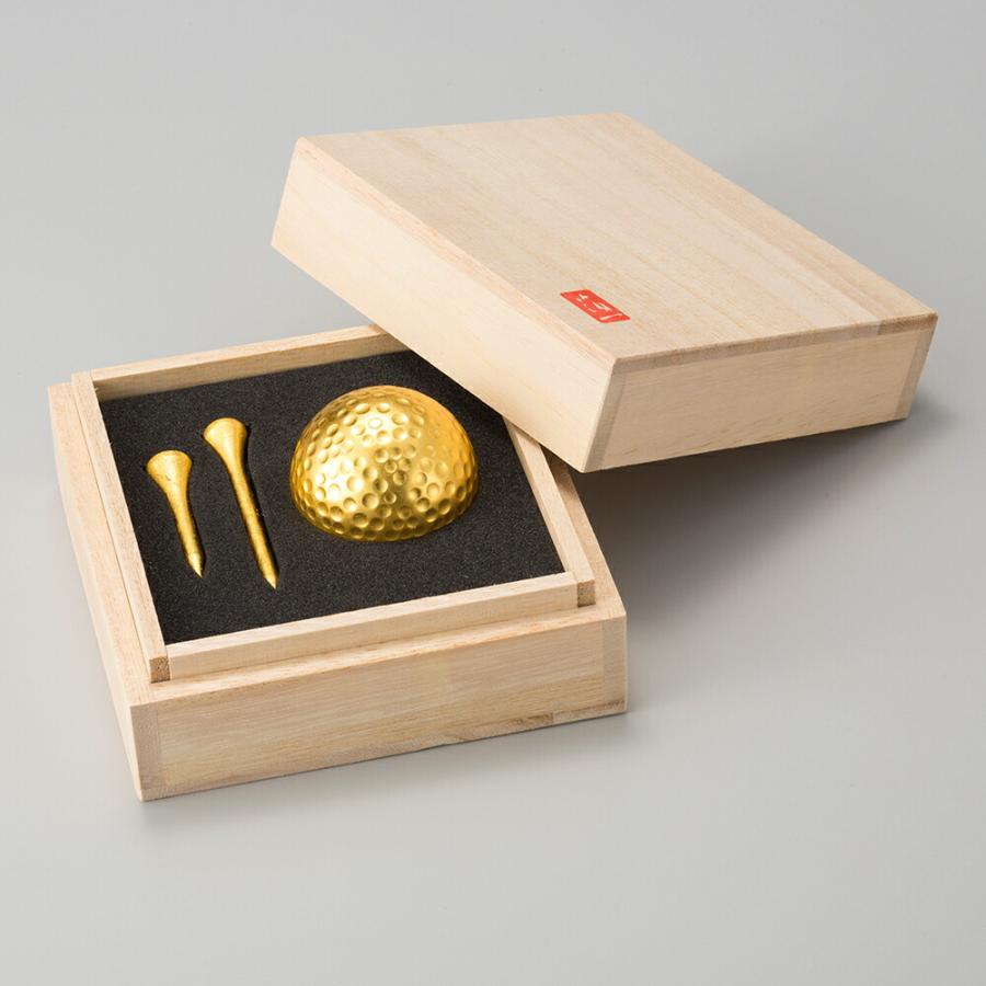 箔一(HAKUICHI) 金箔ゴルフボール＆ティーセット（シングル）贈り物