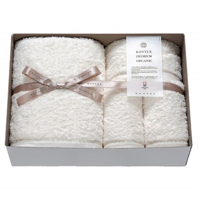 kontex コンテックス プレミアムオーガニック タオル (バスタオル×1・フェイスタオル×2・ゲストタオル×1) KA-10085 冬ギフト | kontex