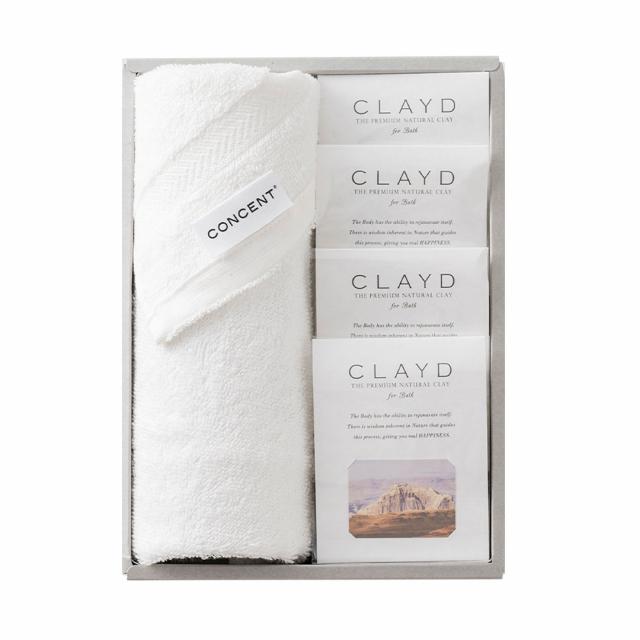 CLAYD（クレイド）＆TOWEL SET（フェイスタオル）〔CY2434 WH〕 父の日 ギフト | CLAYD