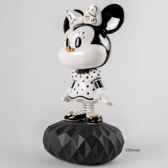 新品☆MEDICOM TOY RAH ミニーマウス ドット柄ドレス ミッキー LLADRO（リヤドロ） ミニーマウス (Black & White) 01009707 : ギフト