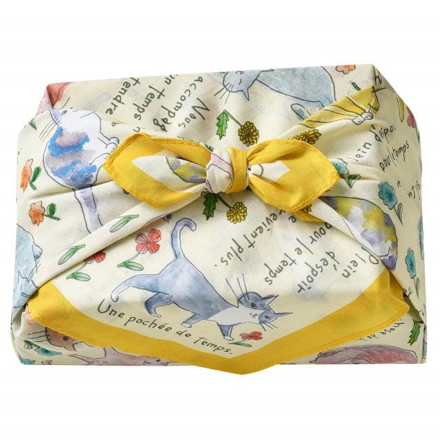 ネコづくし ギフトセット (ミケのきもち)【風呂敷包み】/ ねこもなか茶漬け ホットアイマスクコットン風呂敷 最中茶漬け 猫 猫づくし |  | 04