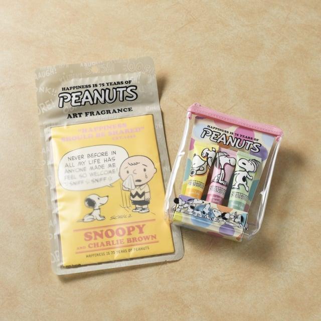 PEANUTS(ピーナッツ)誕生75周年記念デザインアート ギフトセット<レモンティー> フレグランスカード、スタンド/ハンドクリーム | PEANUTS | 01